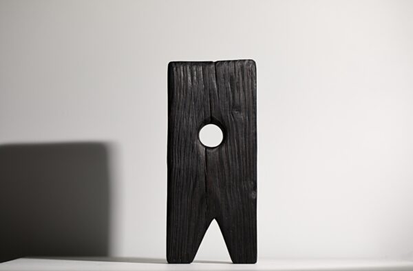 Dry Bud Vase Shou Sugi Ban with centre hole - Image 2