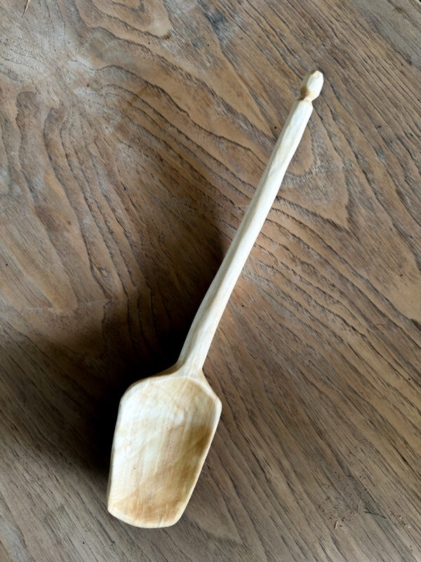 Cooking Spoon Silver Birch Hand-carved - Image 3