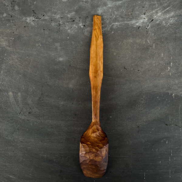 Baked Silver Poplar Cooking Spoon hand-carved