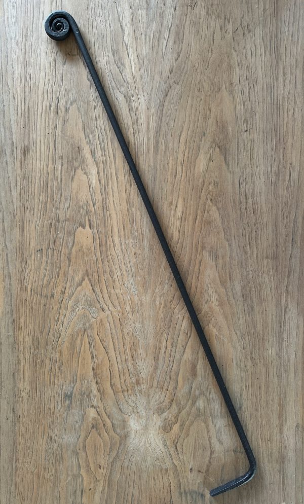 Hand-forged fire poker
