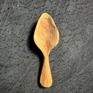 Baked Silver Poplar Dolphin Spoon Facet Back