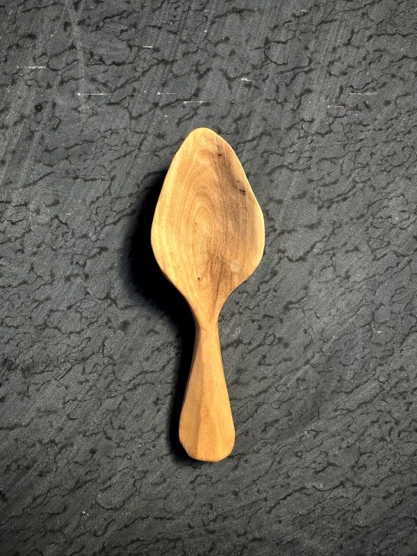 Baked Silver Poplar Dolphin Spoon Facet Back