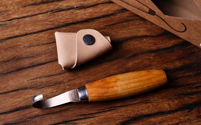 Mora #164 Hook Knife Spoon Carving With Leather Sheath- Right Hand