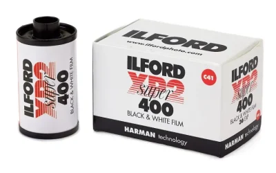 Ilford XP2 35mm Super 400 black and white film 36 EXP