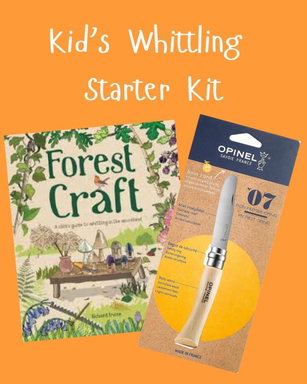 Kid's Whittling Starter Kit: Forest Craft Book + My First Opinel