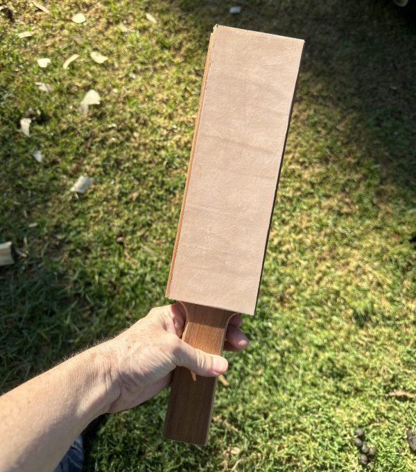 handmade in Autralia leather strop for knife sharpening
